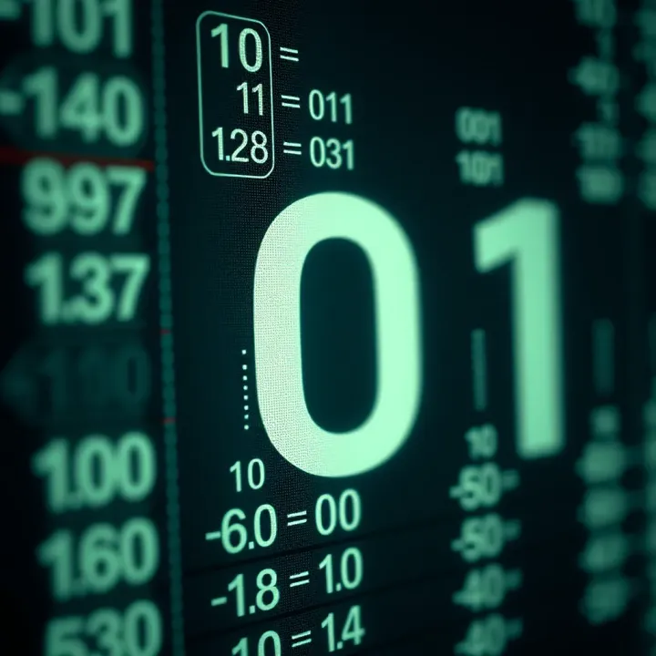 Binary Number System Representation Diagram illustrating the binary number system with digits zero and one