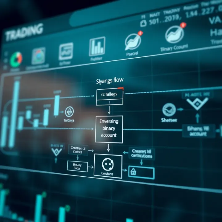 Diagram illustrating the structure and flow of a binary account in trading platforms