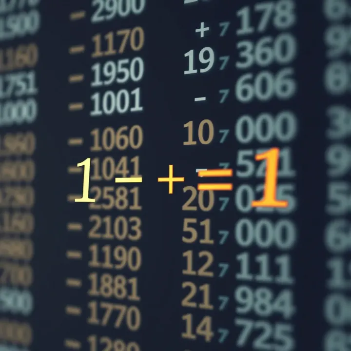 Visual example showing addition of binary values with carryover explanation