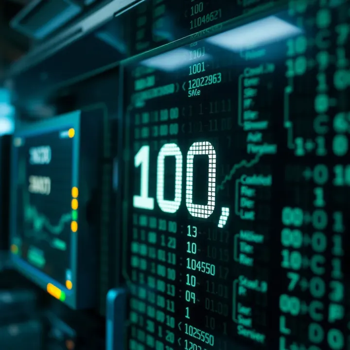 Binary Code in Modern Technology Visual depiction of binary code powering computing devices and digital technology