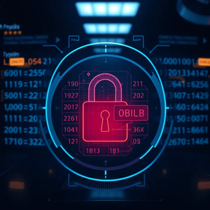 Secure login interface displaying encrypted credentials for safe access
