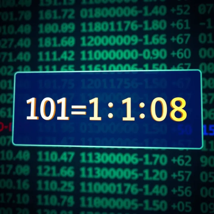 Diagram showing binary multiplication operation with two binary numbers and resulting product