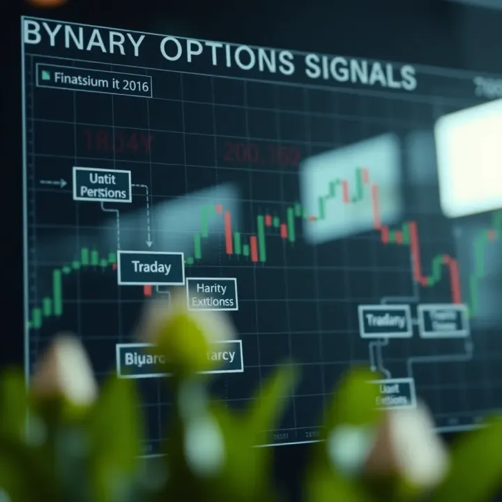 Graph showing the flow of binary options signals and decision points for traders