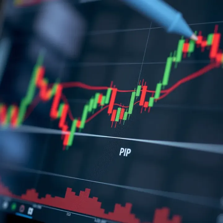 Diagram illustrating the concept of pips as smallest price changes on a forex chart for Nigerian traders