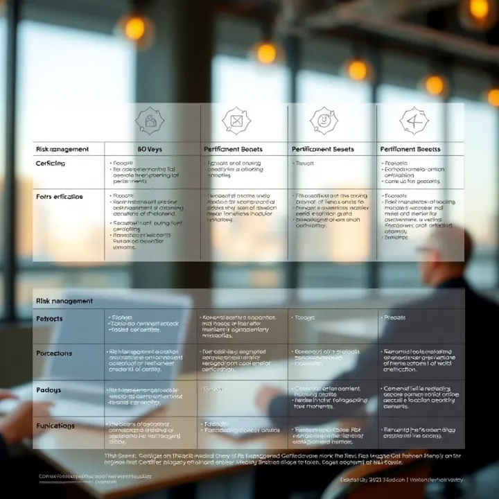 Chart illustrating key risk management certifications and their benefits in Nigeria