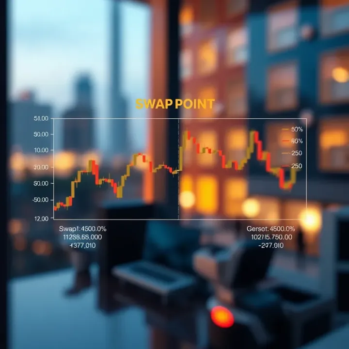 Diagram illustrating the concept of swap points in forex trading and their relation to interest rates