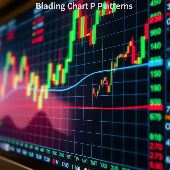 Chart displaying common bullish and bearish trading patterns on a financial graph